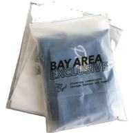 Sac à fermeture éclair givré en plastique pour vêtements, emballage réutilisable avec Logo imprimé personnalisé