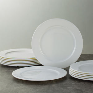 Piatti Bianchi Semplici JQY per Ristoranti e Buffet, 5-14 Pollici, Logo Personalizzabile, Stoviglie in Melamina Infrangibili - Product Image 2