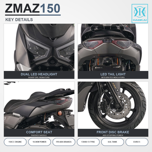 Vente en gros d'usine, maxi-scooter 150cc, moteur refroidi par eau, freins ABS, vitesse maximale de 95 km/h, démarrage sans clé, EURO 5, pour adultes - Product Image 2