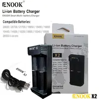 Enook X2 리튬 이온 배터리 충전기 Enook 스마트 멀티 배터리 충전기 미국/EU/영국 플러그