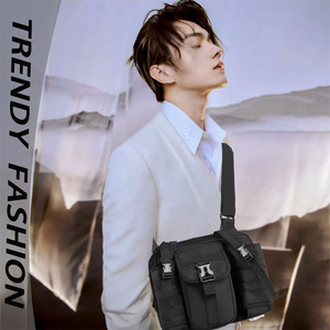 Men's Chest <b>Bag</b> Shoulder <b>Bag</b> Oxford Cloth Waterproof Wear Resistant Outdoor Sports <b>Bag</b> Solid Color MZSNSQ 250 - Product Image 3