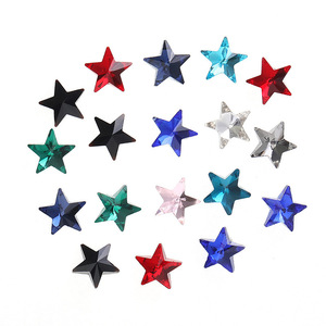 Venta al por mayor de estrellas de cristal de cinco puntas con base puntiaguda, diamantes de agua de cristal de cinco puntas, accesorios de ropa de fábrica - Product Image 5