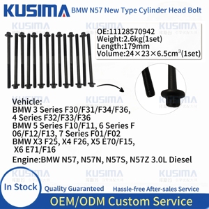 Nouvel ensemble de boulons de culasse pour pièces automobiles BMW N57 N57N <span class=keywords><strong>N57S</strong></span> 3.0 3.0T diesel 6 cylindres, qualité OEM, référence OE 11128570942 - Product Image 2