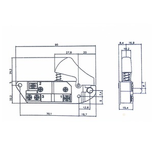 สวิตช์เครื่องมือไฟฟ้าสำหรับ FA5-10เลื่อยยนต์5016 1WL 24VDC 3A สวิตช์อิสระ SPST - Product Image 1