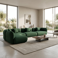 Ensemble de canapés en forme de L au design classique et luxueux, tissu artisanal de qualité supérieure, éponge confortable et durable, pour la maison, le bureau, l'appartement, l'hôtel