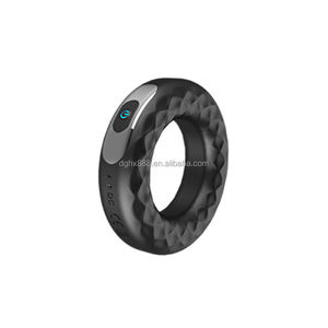 Silikon yetişkin erkek seks oyuncakları uzaktan kumanda 10 frekans horoz halka vibratör Penis halkaları için gecikme süresi ile - Product Image 1