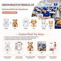 Poupées en peluche personnalisées en usine, service OEM : Jouets animaux mignons et doux en coton PP, idéaux comme cadeaux d'anniversaire pour bébés.