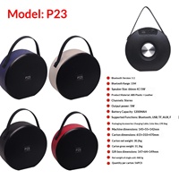 Haut-parleur Bluetooth P23 en cuir véritable, portable, BT5.1, boîte audio, prend en charge la lecture de clé USB, entrée AUX, boîte à musique en cadeau
