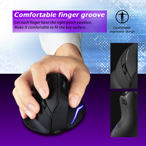 Zelotes F-26 không dây dọc chuột có thể sạc lại Backlit 2.4G USB <span class=keywords><strong>Nano</strong></span> <span class=keywords><strong>Receiver</strong></span> tùy chỉnh 2400DPI không dây dọc Chuột - Product Image 6