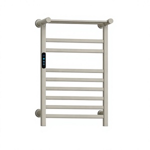 Sèche-serviettes électrique en aluminium mural pliable et mobile, noir mat, 4 barres, étanche IPX4 pour salle de bain - Product Image 4