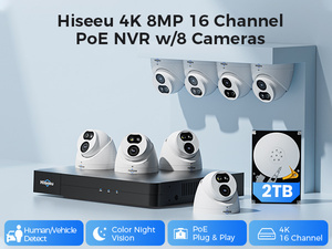 Système de caméra de sécurité POE Hiseeu 4K 8 canaux 8MP NVR avec capteur CMOS grand angle et vision nocturne couleur PK-8YHC88 Ni - Product Image 5