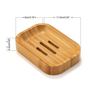 Japanese Style Solid Wood Soap <b>Dish</b> Rectangular Deck Mount For Bathroom And Kitchen Storage <b>Rack</b> - Product Image 3