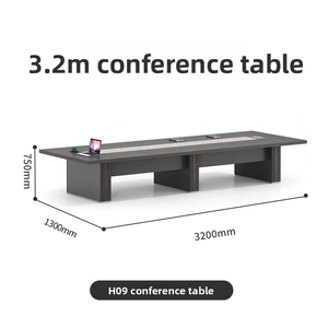 Table de conférence moderne en forme de I pour bureau, mobilier de salle de réunion au design épuré pour bureau à domicile, école, hôtel, salon - Product Image 2