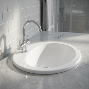 Ivory Ceramic <b>Round</b> Countertop Wash Basin <b>Table</b> <b>Top</b> Bathroom Sink Lavabo Vanity Basin Modern Design - Product Image 4