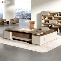 JIUSHUN Prix d'usine en gros, bureau de direction en bois de qualité supérieure, table de bureau commerciale pour PDG