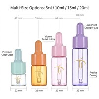 Sérum pour les yeux, design anti-fuite, livraison rapide, flacon compte-gouttes en verre de 20 ml, fond épais, pipette souple en verre, ampoule moderne, spa