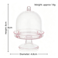 Boîte d'emballage alimentaire transparente dorée en plastique faite à la main, en forme de plateau, pour bonbons, friandises, cadeaux, mariage, anniversaire, sucre