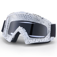 Masque de protection rétro pour cyclisme et moto avec lentille anti-vent, anti-poussière, pour le ski et le cross-country, compatible avec les casques, pour hommes et femmes