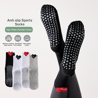 Chaussettes en coton à motif écossais tendance pour femmes, respirantes, antidérapantes, tricotées, imprimées numériquement, logo brodé, yoga