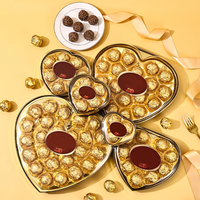 Cadeaux de chocolat de la Saint-Valentin de qualité supérieure en gros, chocolats aux noix en forme de cœur, collations romantiques de luxe