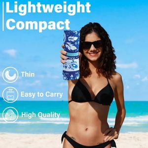 Custom Oversized Sublimation Towels Microfiber Sand Free Pocket Quick Dry Beach Towel With Zipper - Product Image 2