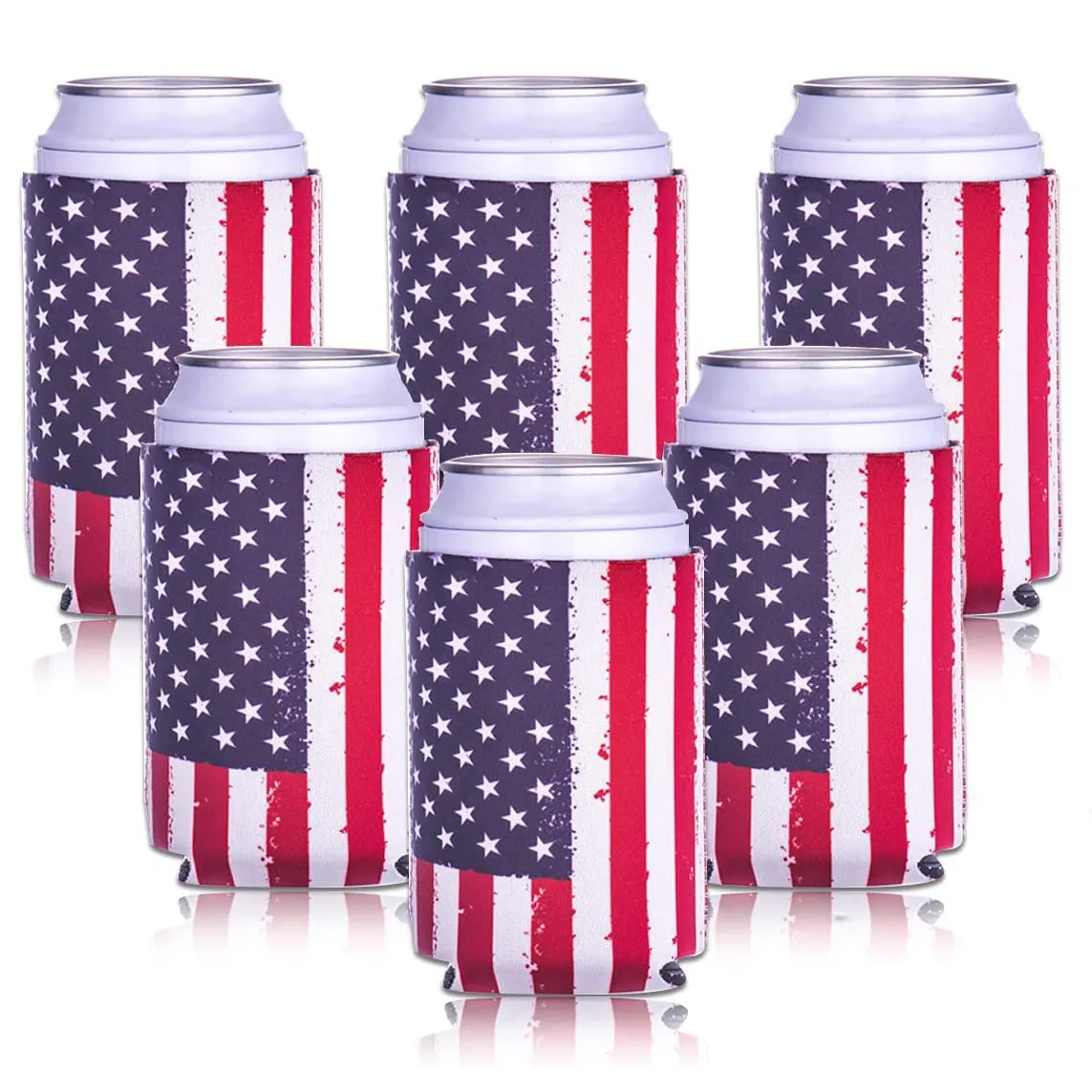 Factory Custom Logo Printed Can Cooler Neoprene Bag Neoprene Tube 375ML Beer Can Cooler Neoprene Stubby Holder wholesale