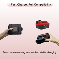 Stasiun Pengisi Daya Cepat Pengganti Baterai Perkakas Listrik 12V/20V Max
