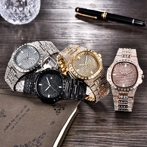 2025 nouveau Hip Hop bijoux glacé strass montres à Quartz en acier inoxydable montres romaines en or 18 carats diamant lunette <span class=keywords><strong>Elite</strong></span> montre - Product Image 5