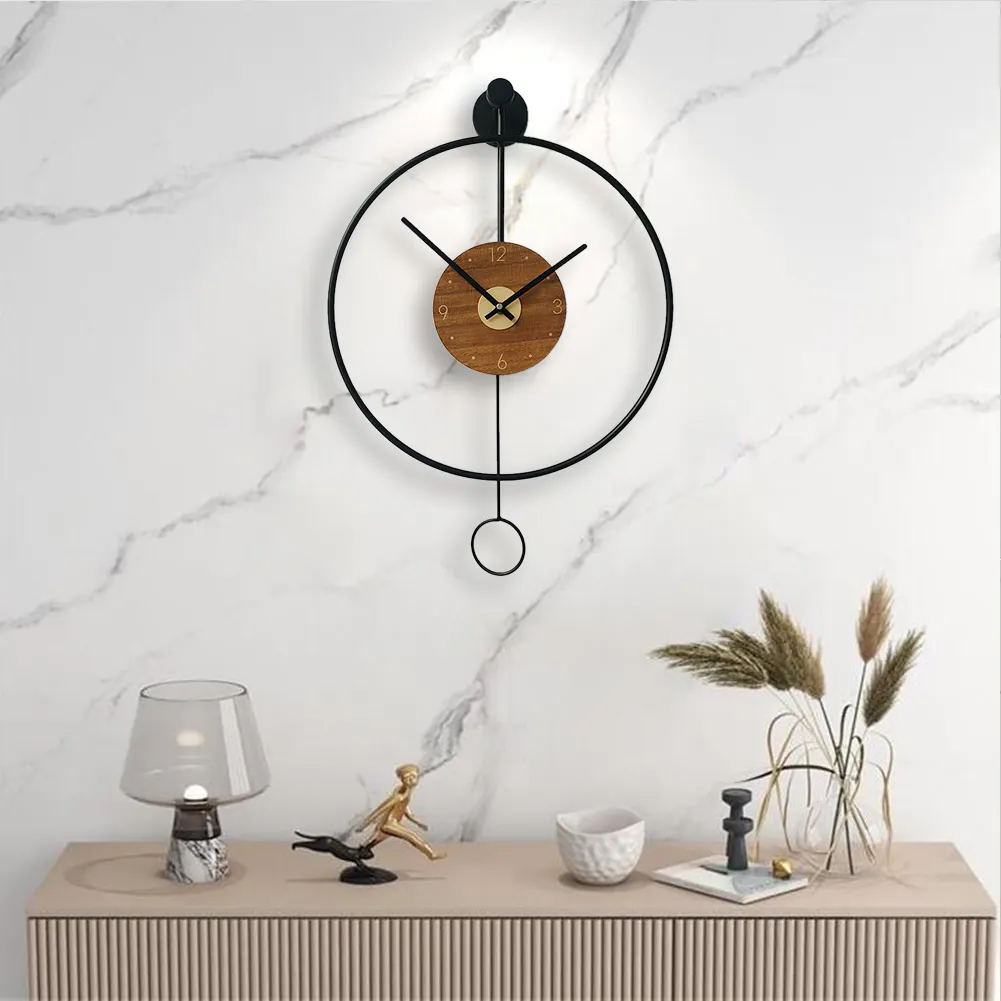 Criativo 2023 Sala de estar simples parede decoração relógio home decor nórdico Modern minimalista Relógios De Parede design art Pêndulo relógio