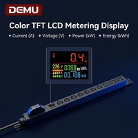 PDU haute performance 1.2U pour montage en rack, 11 ports C13 C19 mixtes, 32A, affichage LCD couleur de l'énergie