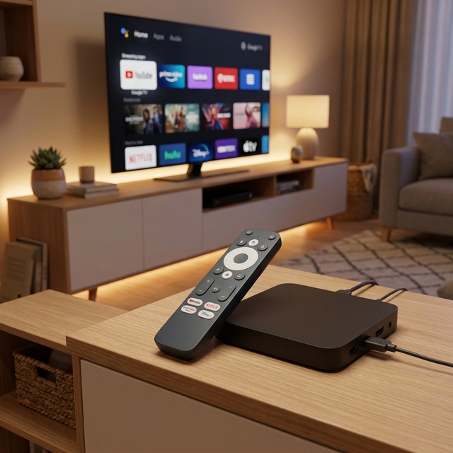 GTV Certified GD2 Smart TV Box Android 14 Amlogic S905Y4 Quad Core 2.4G/5G WiFi 2GB+16GB Portable 4K/8K Home Media Streaming