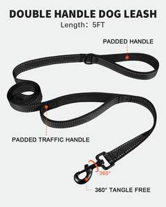 Goedkoopste Enkellaags Hondenhalsband En Riem Nylon Reflecterende 5 Ft Dubbele Handgreep Hondenriem Opgevuld - Product Image 5