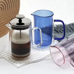 Cafetiere çift duvar cam fransız basın