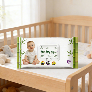 Lingettes pour bébé biodégradables, organiques, non parfumées, 80 pièces, lingettes nettoyantes pour le visage et les mains, lingettes antibactériennes - Product Image 5