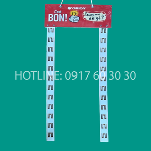 ที่แขวนโชว์สินค้าพลาสติก Nhua Mat Troi รุ่น MSP102 แถบแขวนขนม PP ทนทาน สีและโลโก้สั่งทำได้ - Product Image 4