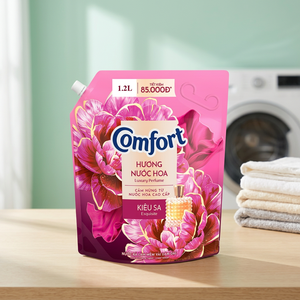 Adoucissant textile Comfort Water Parfum Pivoine 1,2L x 9 sachets - Product Image 4