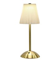 Lampe de table d'ambiance moderne et minimaliste, rechargeable USB, style nordique, pour mariage, avec contrôle tactile, veilleuse géométrique en métal et tissu