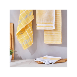 Serviettes de cuisine personnalisées légères 100% coton brodées roses recyclables à séchage rapide paquet de trois idéales pour le nettoyage quotidien - Product Image 6