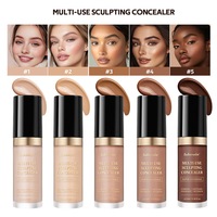 Fond de teint liquide cosmétique végétalien, correcteur de maquillage pour le visage, fini mat, longue tenue, couvrance totale, imperméable, multicolore, pour tous types de peau