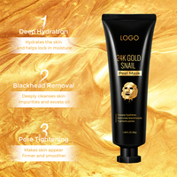 Masque facial peel-off à l'or et à la bave d'escargot OEM ODM, hydratant, éclaircissant, rajeunissant, anti-âge, soin de la peau