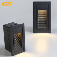3w Led Mur Encastré Surface Extérieur Étape Lumière Aluminium 60 90 Degrés Blanc Chaud Lumière du Jour