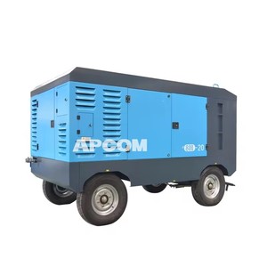 เครื่องอัดอากาศแบบสกรูโรตารี่ขับเคลื่อนด้วยเครื่องยนต์ดีเซล APCOM แรงดันสูง 18-30 บาร์ 550-1300 CFM - Product Image 2