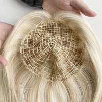 Arrivées fraîches cheveux vierges européens respirant maille intégration système de cheveux Topper cheveux toupet pour les femmes blanches