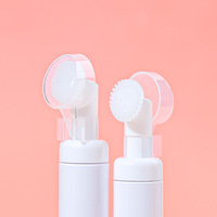 Brosse en silicone pour conteneur cylindrique en plastique, pompe moussante, emballage pour nettoyant visage, lotion, masque facial, bouteille, sérigraphie