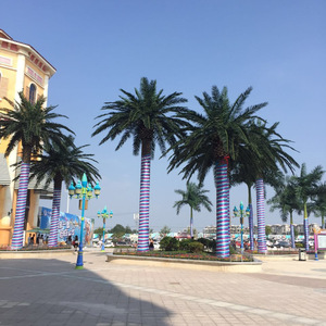 Venta al por mayor interior exterior grande 4m 8M cocotero artificial <span class=keywords><strong>palmera</strong></span> <span class=keywords><strong>gigante</strong></span> jardín Hotel paisaje cocotero - Product Image 3