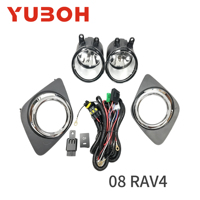 YUBOH Kit Lampu Kabut Mobil Berkualitas Tinggi untuk Toyota RAV4 2008-2013 / ACA33 ACA36 Rakitan Lampu Kabut dengan Kabel Harness & Saklar