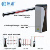 Barrera Automática de Acero Galvanizado Hengbo de 24V con Luz para Control de Tráfico en Carreteras y Estacionamientos