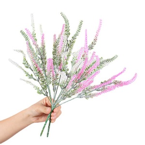 Flower Delight - Ramo de Lavanda Artificial, Color Morado y Rosa, Realista, Decoración para el Hogar, Accesorios para Exteriores, Material de Goma Suave - Product Image 5