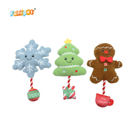 Jouet pour chien en peluche souple et grinçante Famipet, nouveau design sur le thème de Noël, vente en gros du fabricant