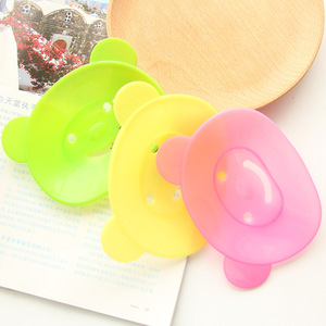 <b>Cute</b> Cartoon <b>Bear</b> Soap Dish Irregular Shape Wall Mount Drain Soap Holder Bathroom Soap Rack - Product Image 3